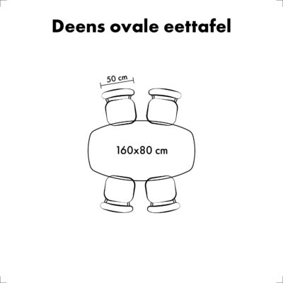 Deens ovale eettafel, eettafel Lon, Deens ovale tafelblad van 160x80, eettafel van hout, tafel, eettafel van mangohout, houten eettafel, Eettafel