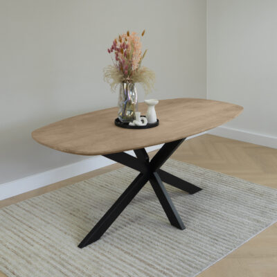 houten QUVIO eettafel Sofia, mangohouten eettafel, Eettafel Sofia, Sofia eettafel, Deens ovale eettafel, eettafel mangohout, eettafel, mangohout eettafel, Deense ovale tafelblad, eettafel van hout,