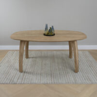 houten eettafel Luna, houten eettafel, Eettafel, mangohout eettafel, Deens ovale tafelblad, eettafel hout, eettafel van mangohout, deens ovale eettafel