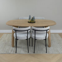 houten eettafel Luna, houten eettafel, Eettafel, mangohout eettafel, Deens ovale tafelblad, eettafel hout, eettafel van mangohout, deens ovale eettafel