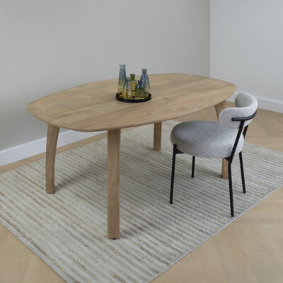 houten eettafel Luna, houten eettafel, Eettafel, mangohout eettafel, Deens ovale tafelblad, eettafel hout, eettafel van mangohout, deens ovale eettafel
