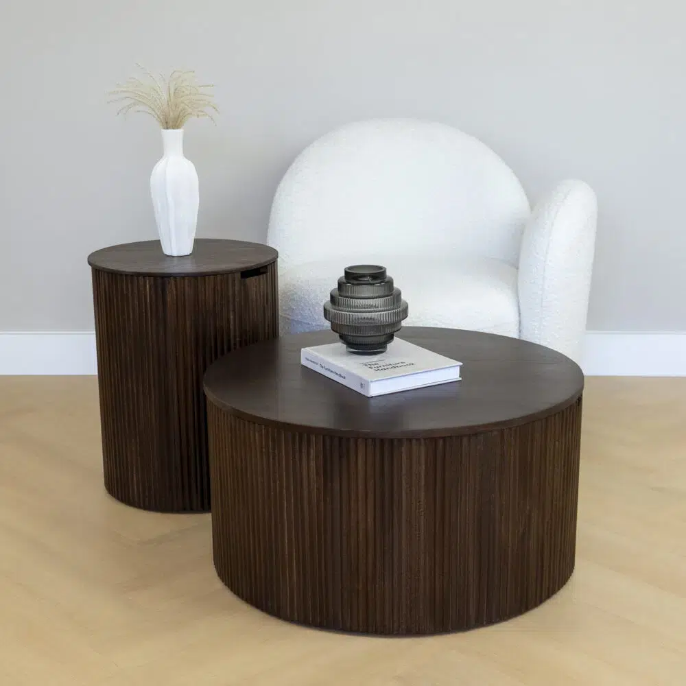 Donkerbruine bijzettafel Homeliving.nl