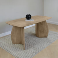 Deens ovale eettafel, eettafel Lon, Deens ovale tafelblad van 160x80, eettafel van hout, tafel, eettafel van mangohout, houten eettafel, Eettafel