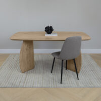Deens ovale eettafel, eettafel Lon, Deens ovale tafelblad van 160x80, eettafel van hout, tafel, eettafel van mangohout, houten eettafel, Eettafel