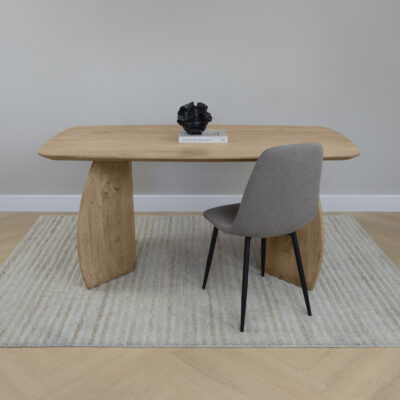 Deens ovale eettafel, eettafel Lon, Deens ovale tafelblad van 160x80, eettafel van hout, tafel, eettafel van mangohout, houten eettafel, Eettafel