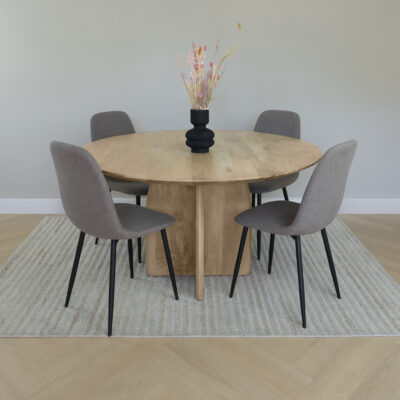 ronde eettafel van mangohout, tafel, houten eettafel, eettafel Lupe, ronde eettafel, ronde eettafel van hout, ronde eettafel 130 cm, eettafel, ronde eettafel,