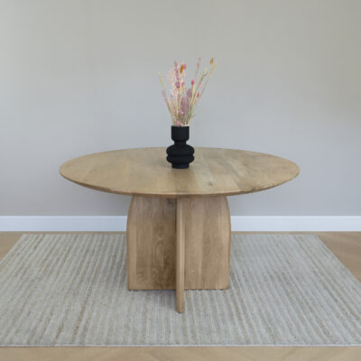 ronde eettafel van mangohout, tafel, houten eettafel, eettafel Lupe, ronde eettafel, ronde eettafel van hout, ronde eettafel 130 cm, eettafel, ronde eettafel,