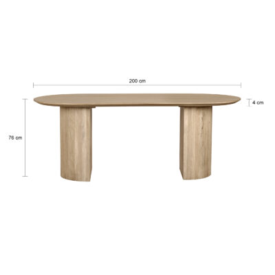 ovale eettafel van hout, eettafel, eettafel Lynn, eettafel van hout, tafel, mangohout eettafel, ovale eettafel,