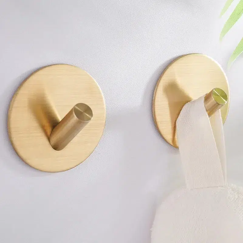XIVADA Handdoekhaakjes Tres – Zelfklevend – Zilver – 3 in 1