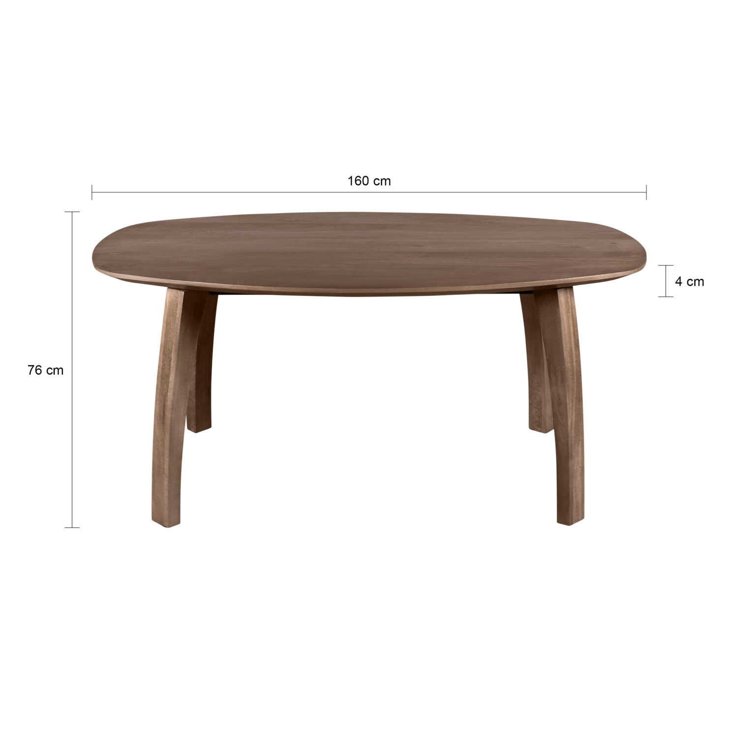 Deens ovale eettafel, eettafel Luna, eettafel, tafel, eettafel bruin, mangohout eettafel, eettafel mangohout, eettafel hout, eettafel Luna,
