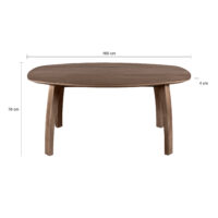 Deens ovale eettafel, eettafel Luna, eettafel, tafel, eettafel bruin, mangohout eettafel, eettafel mangohout, eettafel hout, eettafel Luna,
