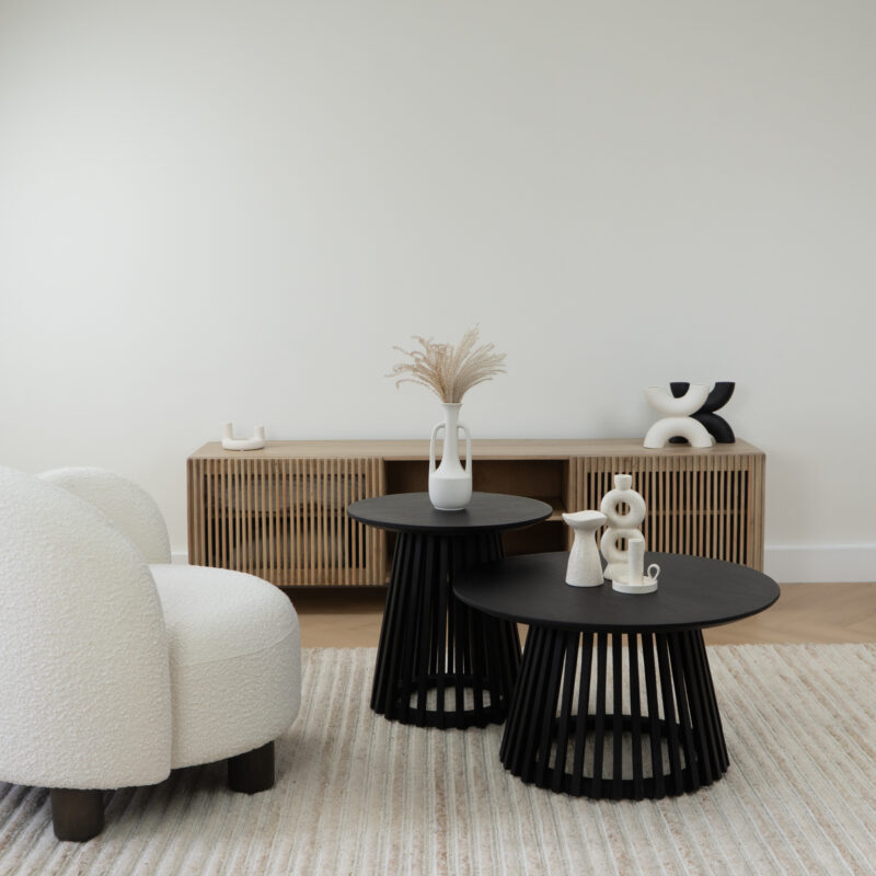 zwarte ronde bijzettafel op homeliving