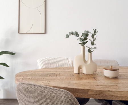 QUVIO Staande kapstok hout – 175 cm hoog – 8 ophanghaken – Zwart