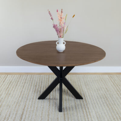 eettafel Sofia, eettafel, QUVIO Eettafel Sofia, ronde eettafel, mangohout eettafel, eettafel rond 120 cm, tafel, eettafel rond,