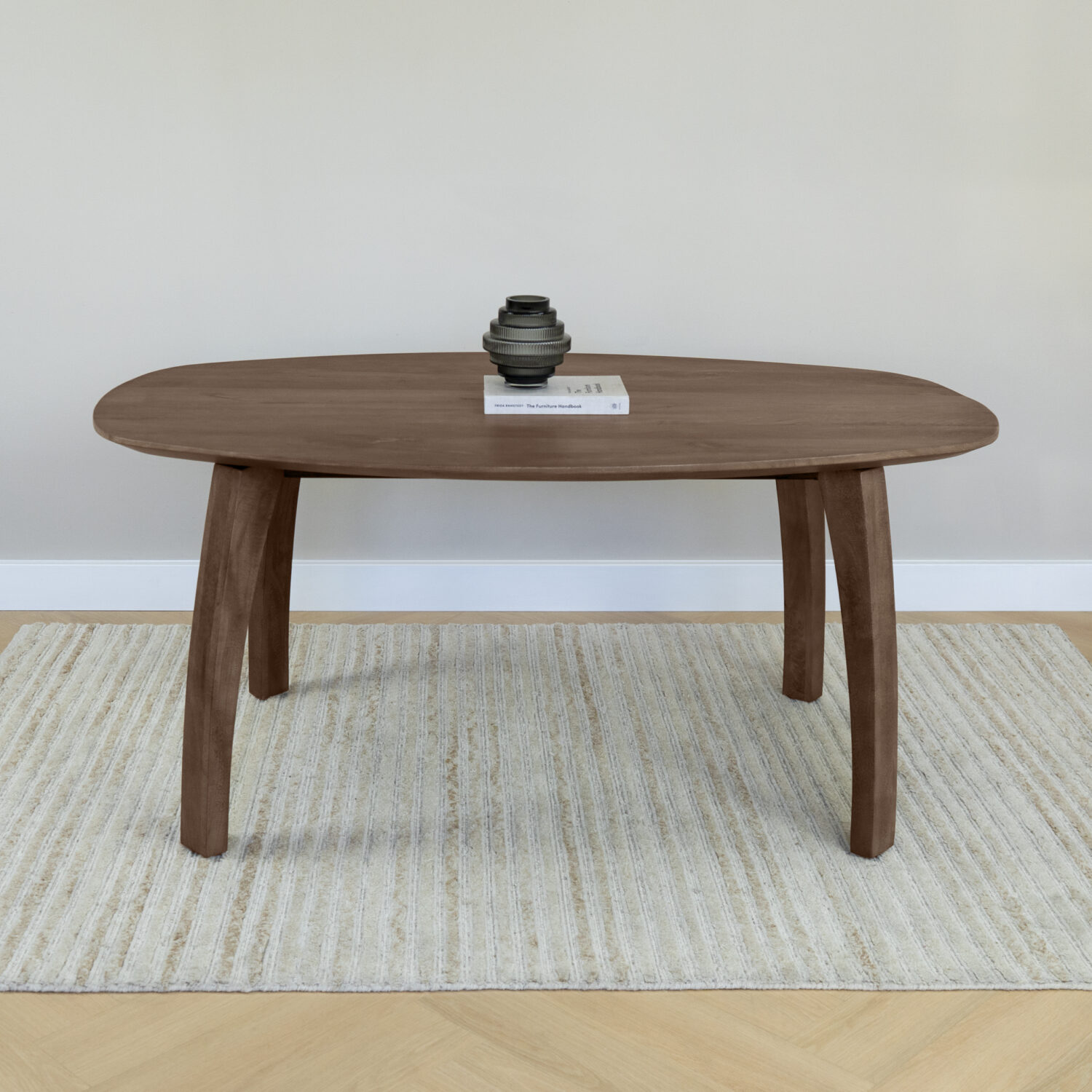 Deens ovale eettafel, eettafel Luna, eettafel, tafel, eettafel bruin, mangohout eettafel, eettafel mangohout, eettafel hout, eettafel Luna,