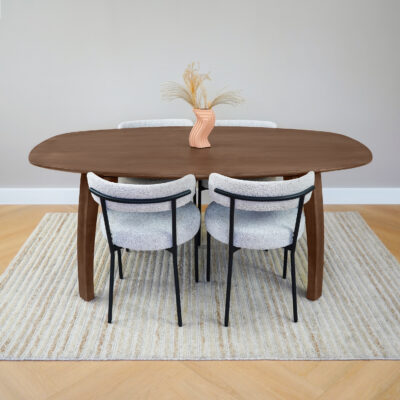 eettafel, Luna eettafel, Eettafel Luna, Deens ovale eettafel, tafel, eettafel bruin, mangohout eettafel, eettafel deens ovaal, eettafel mangohout,