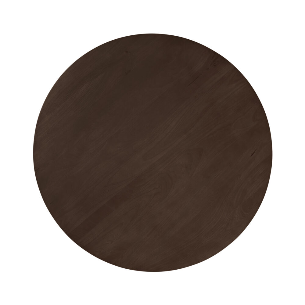 QUVIO Eettafel Sofia – Rond – Ø 130 cm – Stalen kruispoot – FSC® gecertificeerd mangohout – Bruin