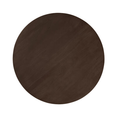 QUVIO Eettafel Sofia – Rond – Ø 130 cm – Stalen kruispoot – FSC® gecertificeerd mangohout – Bruin