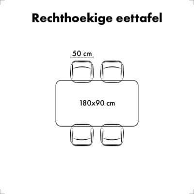 QUVIO Eettafel Sofia – Rechthoekig – Stalen kruispoot – FSC®-gecertificeerd mangohout – 180×90 cm – Naturel