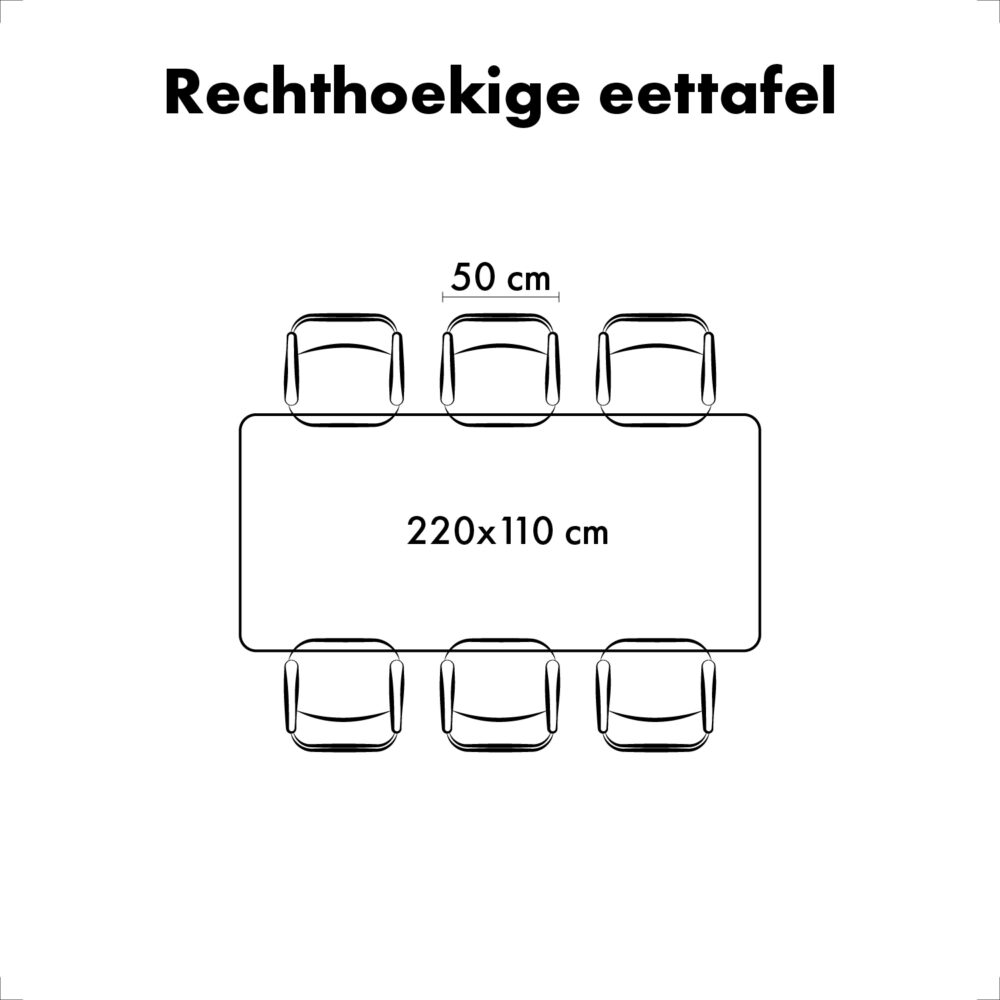 QUVIO Eettafel Sofia – Rechthoekig – Stalen kruispoot – FSC®-gecertificeerd mangohout – 220×110 cm – Zwart
