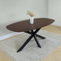 Eettafel, Deens ovaal blad, eettafel Sofia, tafel, Sofia eettafel, tafel walnoot bruin, Deens ovale eettafel, tafel deens ovaal, sfeer 2