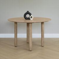 eettafel Lian, mangohouten eettafel Lian van 120 cm, ronde eettafel, eettafel rond, houten eettafel, ronde eettafel 120 cm, tafel, sfeer 2