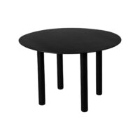zwarte eettafel Lian, eettafel Lian, ronde eettafel, eettafel rond, tafel,