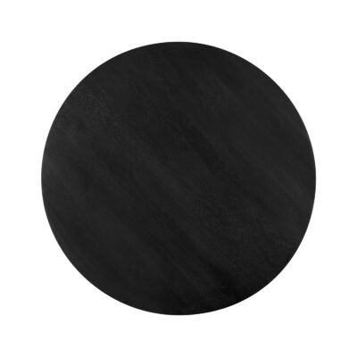 zwarte eettafel Lian, eettafel Lian, ronde eettafel, eettafel rond, tafel, bovenkant