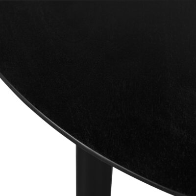 zwarte eettafel Lian, eettafel Lian, ronde eettafel, eettafel rond, tafel, detail