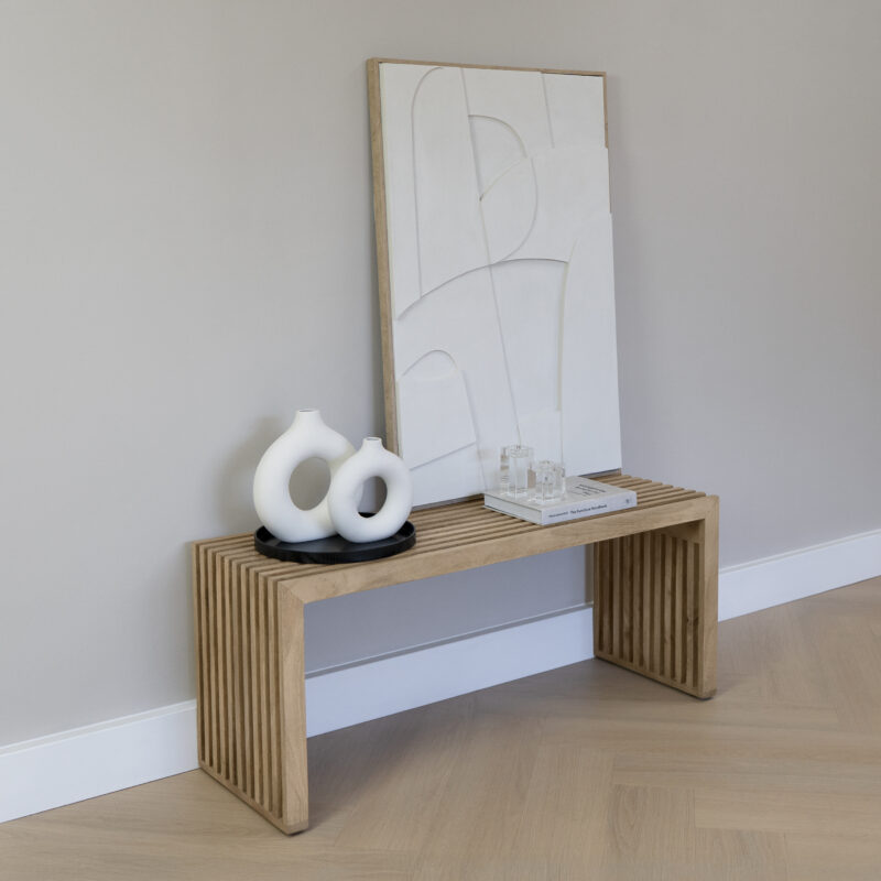 Houten halbank bij homeliving