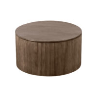 Bruine salontafel van mangohout, Bruine salontafel, salontafel Lonne, salontafel, salontafel van mangohout, Lonne salontafel, salontafel met opbergruimte, ronde salontafel van hout,