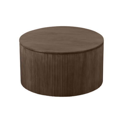 Lewis & Loft Salontafel Lonne – FSC® mangohout – Met opbergruimte – ⌀70 cm – Bruin