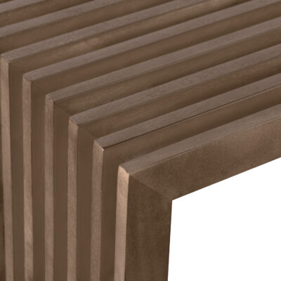 halbankje, halbankje van mangohout, halbankje Lexi, decoratief bankje, schoenenbankje, houten halbankje, Lexi bankje, bankje, detail