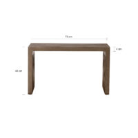 halbankje, halbankje van mangohout, halbankje Lexi, decoratief bankje, schoenenbankje, houten halbankje, Lexi bankje, bankje, afmetingen