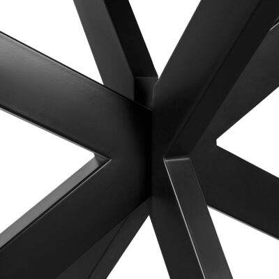 Rechthoekige eettafel, eettafel, rechthoekige eettafel van 180 cm, eettafel met stalen tafelpoot, Rechthoekige eettafel van 180 cm, eettafel Sofia, eettafel hout, houten eettafel, rechthoekige tafelblad, tafel, kruispoot