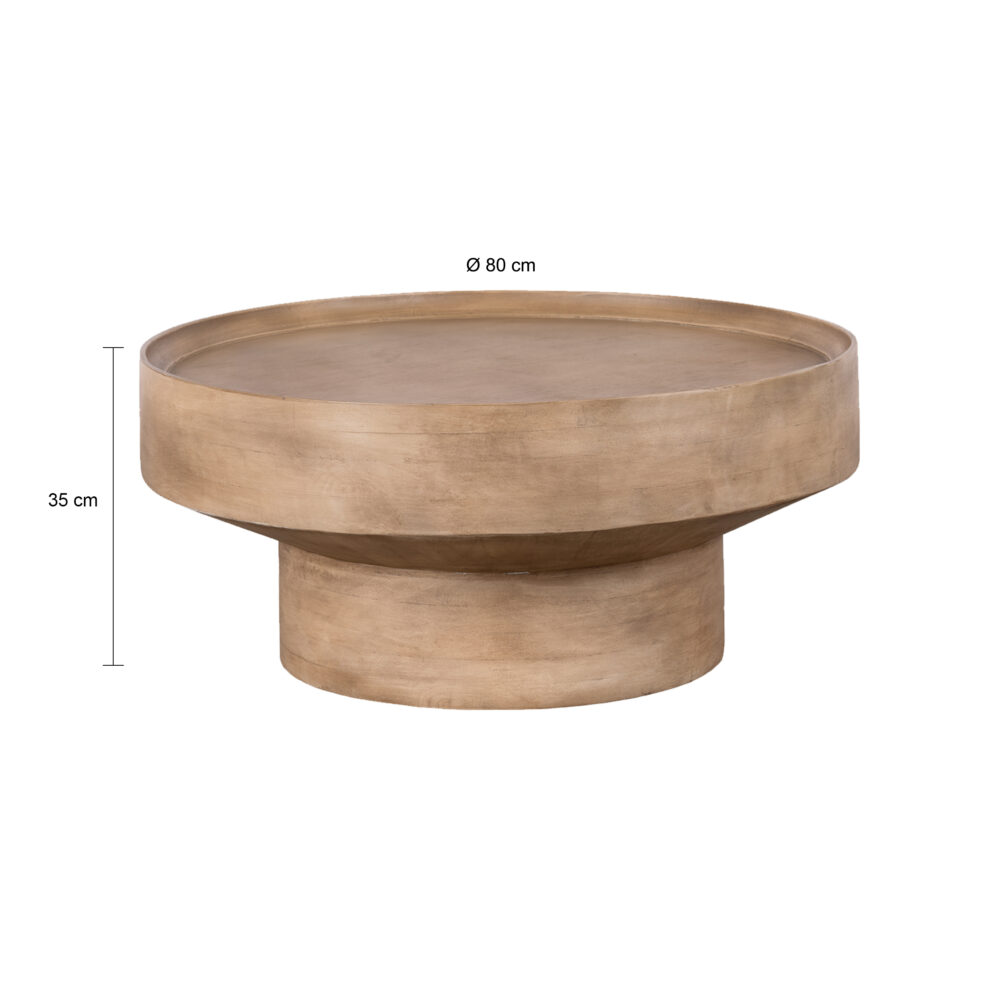 Set van 2 ronde salontafels van mat bruin mangohout met metalen poten. Stijlvol, duurzaam en handgemaakt. ✓ Gratis verzending & retour bij HomeLiving.nl.