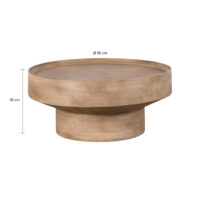 Set van 2 ronde salontafels van mat bruin mangohout met metalen poten. Stijlvol, duurzaam en handgemaakt. ✓ Gratis verzending & retour bij HomeLiving.nl.