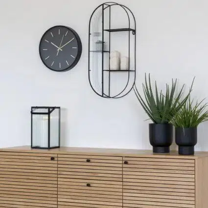 XIVADA Wandrek Rosa – Industrieel – Aluminium – Boren – Zwart