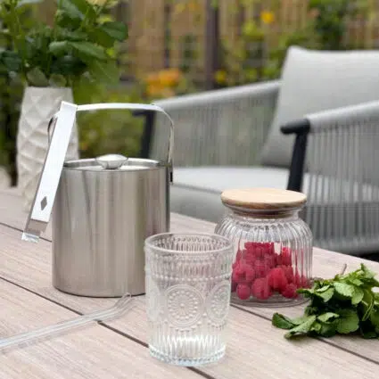 QUVIO LED Wijnkoeler – Witte oplaadbare wijnkoeler – Hoogwaardig PP-materiaal