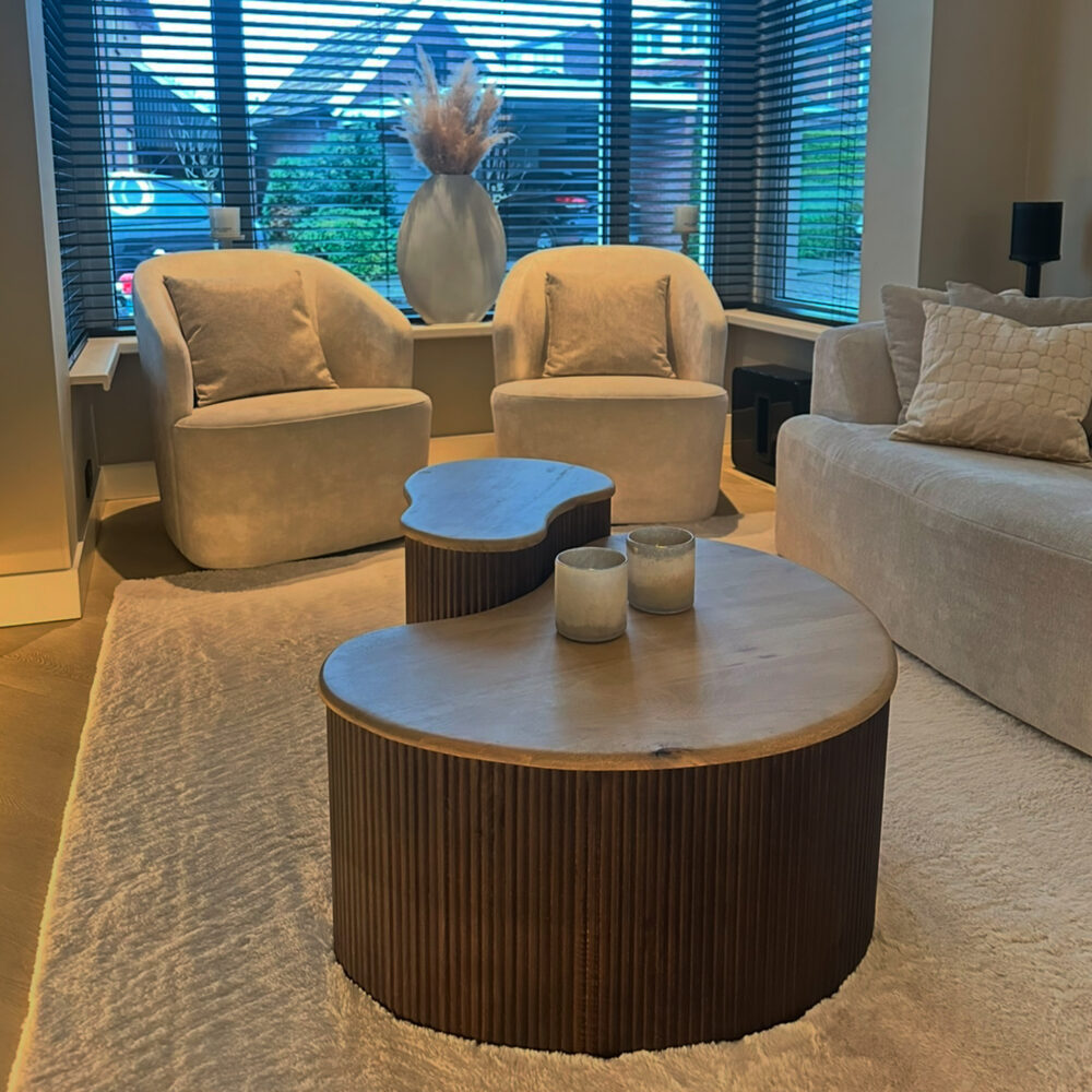 Lena salontafelset, salontafelset, salontafels, unieke set, tafels, twee tafels, duo,