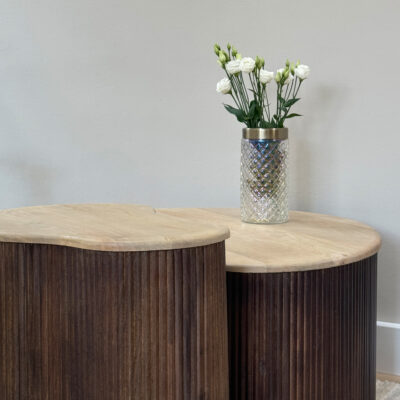 Lena salontafelset, salontafelset, salontafels, unieke set, tafels, twee tafels, duo,