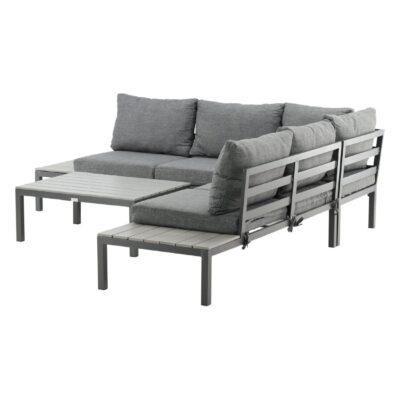 aluminium hoek loungeset donkergrijs afbeelding 2