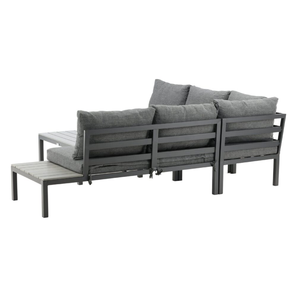 aluminium hoek loungeset donkergrijs afbeelding 3