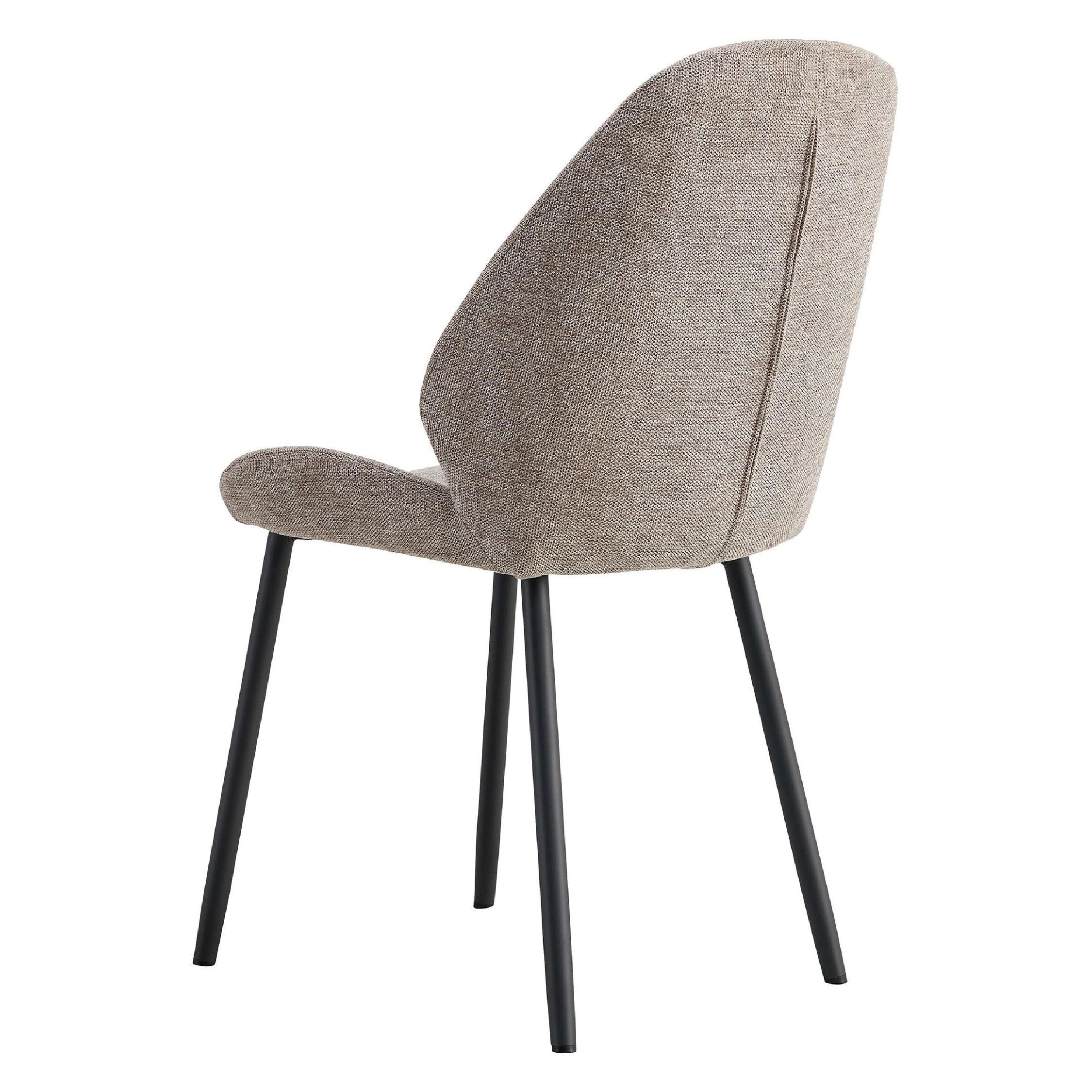 gestoffeerde eetkamerstoelen set grijs afbeelding 3