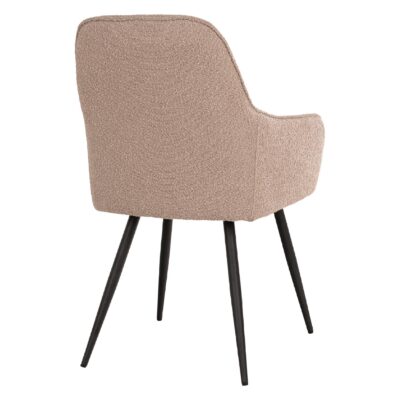 beige bouclé eetkamerstoelen set van 2 afbeelding 4