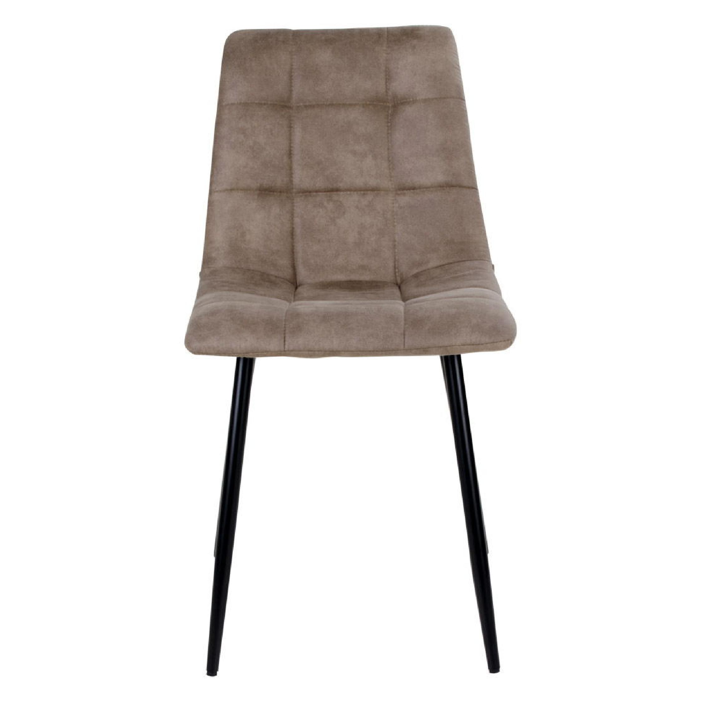 lichtbruine microvezel eetkamerstoelen Luka afbeelding 2