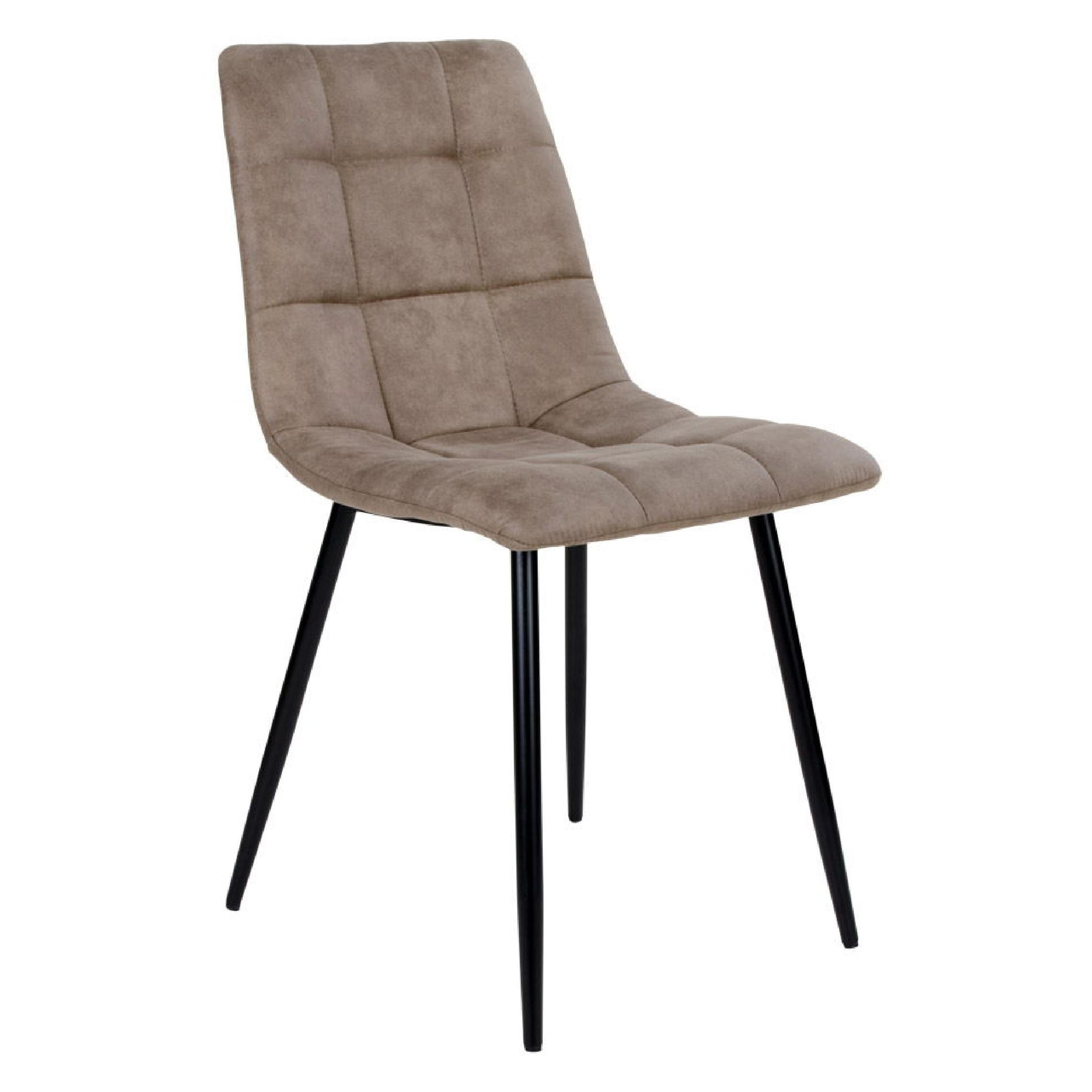 lichtbruine microvezel eetkamerstoelen Luka afbeelding 1