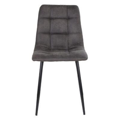 Luka grijze microfiber eetkamerstoelen set van 2 afbeelding 2