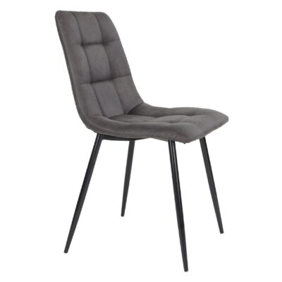 Luka grijze microfiber eetkamerstoelen set van 2 afbeelding 3