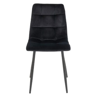 zwarte velvet eetkamerstoel Luka afbeelding 2